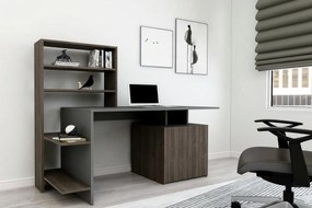 Birou Melis Walnut și Anthracite