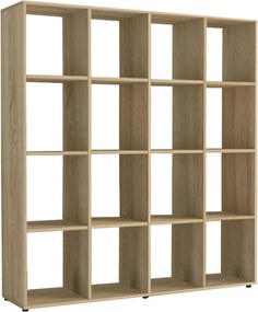 Biblioteca SARAH, stejar sonoma, PAL melaminat, 139x33x144 cm