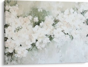 Tablou - Abstracție de Flori Albe (70x50 cm)
