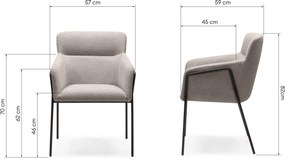 Fotoliu design bej HELSINKI