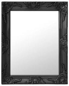vidaXL Oglindă de perete în stil baroc, negru, 50 x 60 cm