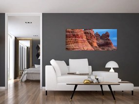 Tablou - Valurile pe stânci (120x50 cm)