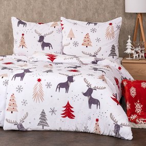 Lenjerie de pat 4Home Cute reindeer microflanel, 140 x 220 cm, 70 x 90 cm