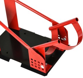 HOMCOM Suport Frontal Metalic pentru Motociclete, Capacitate 450 kg, cu Secțiuni Pre-găurite, 27.5x51-69x34 cm, Negru | Aosom Romania