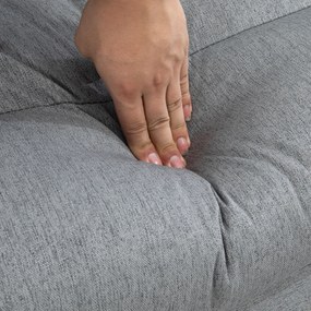 HOMCOM Fotoliu de podea canapea leneșă fotoliu convertibil în pat inclinabil 90° la 180° material textil - 70l x 72A x 56Î cm - gri | Aosom Romania