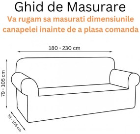 Set huse elastice din catifea pentru canapea 3 locuri + 2 fotolii, cu brate, alb murdar, HCCJS-10