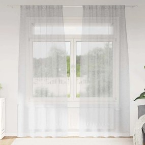 vidaXL Perdele cu perdele 2 pcs Gri deschis 140 x 225 cm Poliester