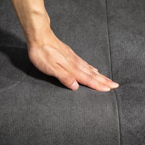 HOMCOM Fotoliu reglabil cu taburet cu spatar inalt si rama din lemn pentru sufragerie, dormitor, Gri inchis | Aosom Romania