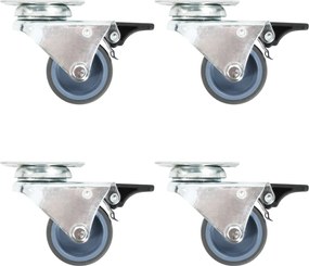 vidaXL Roți pivotante duble, 24 buc., 50 mm