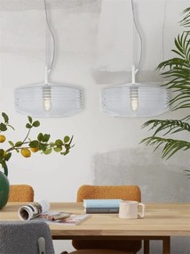 Lustra/Pendul design decorativ Verona ribbed, clear