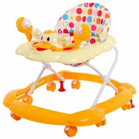 Premergator Reglabil in 3 Trepte NOVOKIDS™ Ratusca, Pliabil, 8 Roti, Cu Melodii, Portocaliu