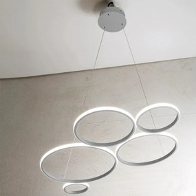 Ondaluce - Lustru LED dimmabil suspendat pe cablu POIS LED/60W/230V, argintiu