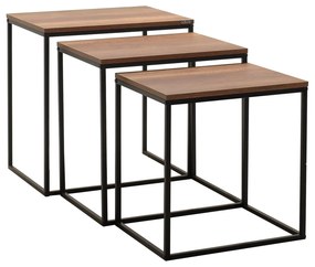 Set 3buc. măsuțe cafea Losuku 7 (Nuc) . 1094351