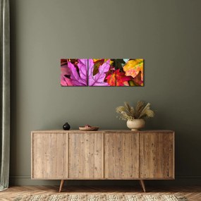Tablou - frunze de toamnă (cu ceas) (90x30 cm)