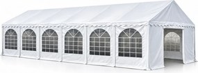 Cort evenimente Economy, 6 × 12 m, 72 m², PVC 440 g/m², structură metalică ranforsată, 12 ferestre, înălțime 3 m, Alb,