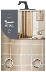 Draperie maro din amestec de bumbac 140x240 cm Everest – douceur d'intérieur