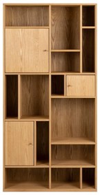 Bibliotecă în culoare naturală cu aspect de lemn de stejar 90x180 cm Rangoon – Actona