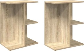 vidaXL Noptiere 2 buc Stejar Sonoma 46,5x29x61 cm Lemn prelucrat