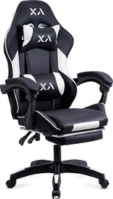 Scaun de gaming din stofa cu spatar rabatabil OFF 295 negru