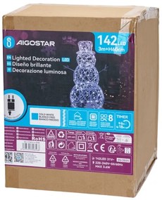 Aigostar-LED Decorațiune de Crăciun pentru exterior LED/3,6W/31/230V 6500K 60cm IP44 om de zăpadă