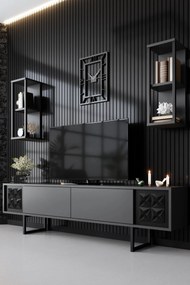 Mobilier living Buon 1 (Antracit + Negru). 1072936