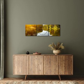 Tablou - Lac la munte (cu ceas) (90x30 cm)