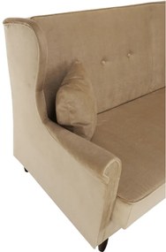 Canapea extensibilă, material textil bej auriu, COLUMBUS