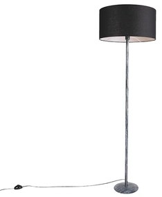 Lampă de podea gri cu abajur negru 50 cm - Simplo