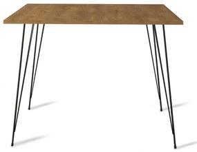 Masă de sufragerie SANDALF 75x90 cm maro/neagră