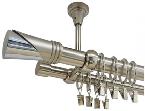 Galerie dubla tavan DUNCAN - 25/19 - INOX (Alege marime: 140 cm)