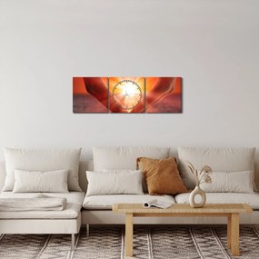Tablou - Soare în inimă (cu ceas) (90x30 cm)