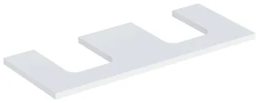 Blat pentru lavoar Geberit One cu decupaj dublu 120 cm alb mat