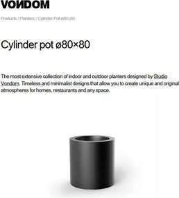 Ghiveci plante design decorativ modern exterior / interior CYLINDER POT 80x80cm