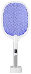 Paletă LED electrică anti-insecte 2 în 1 1200 mAh/5V alb