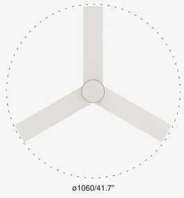 Ventilator LED dimabil FARO 34295-1TW RUDDER S LED/18W/230V 2700/4000/6500K + telecomandă