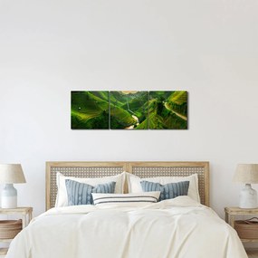 Tablou - Terase de orez Mu Cang Chai (cu ceas) (90x30 cm)