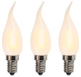 Set de 3 lămpi cu lumânări cu LED E14 BXS35 1W 2200K