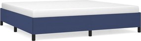 vidaXL Cadru de pat fără saltea, albastru, 200x200 cm, textil