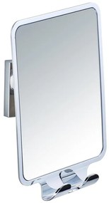 WENKO 22693100 - Oglindă cosmetică VACUUM-LOC QUADRO ED 14 x 19,5 cm, crom lucios