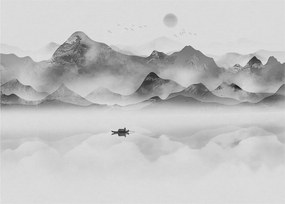 Tablou pe sticlă - Lac japonez (70x50 cm)