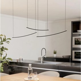 Eglo 902166 - VILLEGGI Lampă suspendată LED dimmabilă pe cablu LED/22W/230V 2700/4000/6500K neagră
