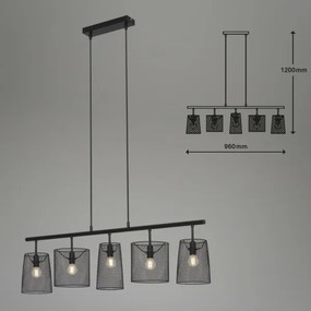 Lustră pe cablu Brilo 4076-055 RETRO 5xE14/40W/230V
