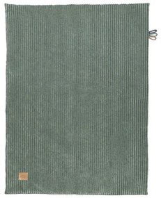 Pătură pentru copii verde din catifea reiată 100x77 cm – Meowbaby