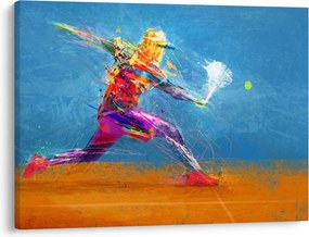 Tablou - Jucător de tenis pictat (70x50 cm)