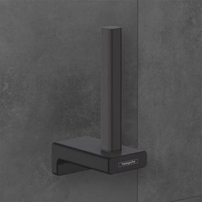 Suport hartie igienica Hansgrohe AddStoris Q finisaj negru mat