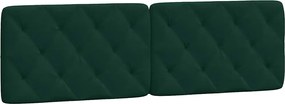 vidaXL Pernă tăblie de pat, verde, 160 cm, catifea