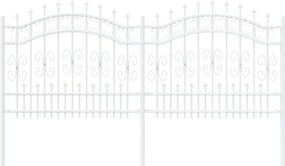 vidaXL Gard de Grădină Alb 240 x 140 cm Oțel vopsit în pulbere