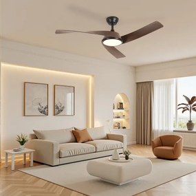 ZEVENTI - Ventilator de tavan LED AERYS LED/24W/230V Wi-Fi Tuya negru/nuc + telecomandă