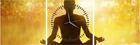 Tablou - meditare (cu ceas) (90x30 cm)