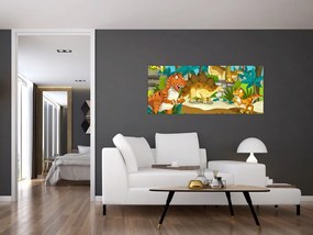 Tablou - Dinozaurii (120x50 cm)